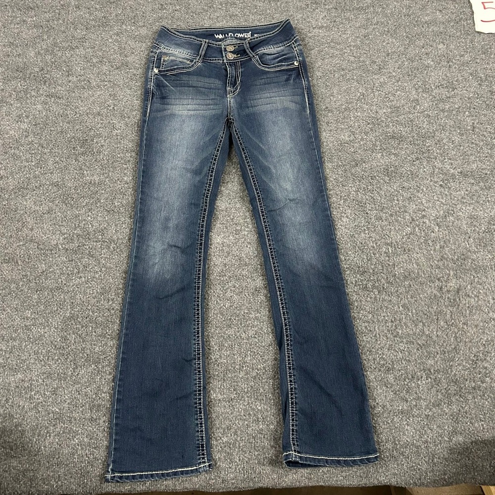 Wallflower Jeans Womens Size 5 Regular Blue Bootcut Luscious Curvy Flap Pocket
